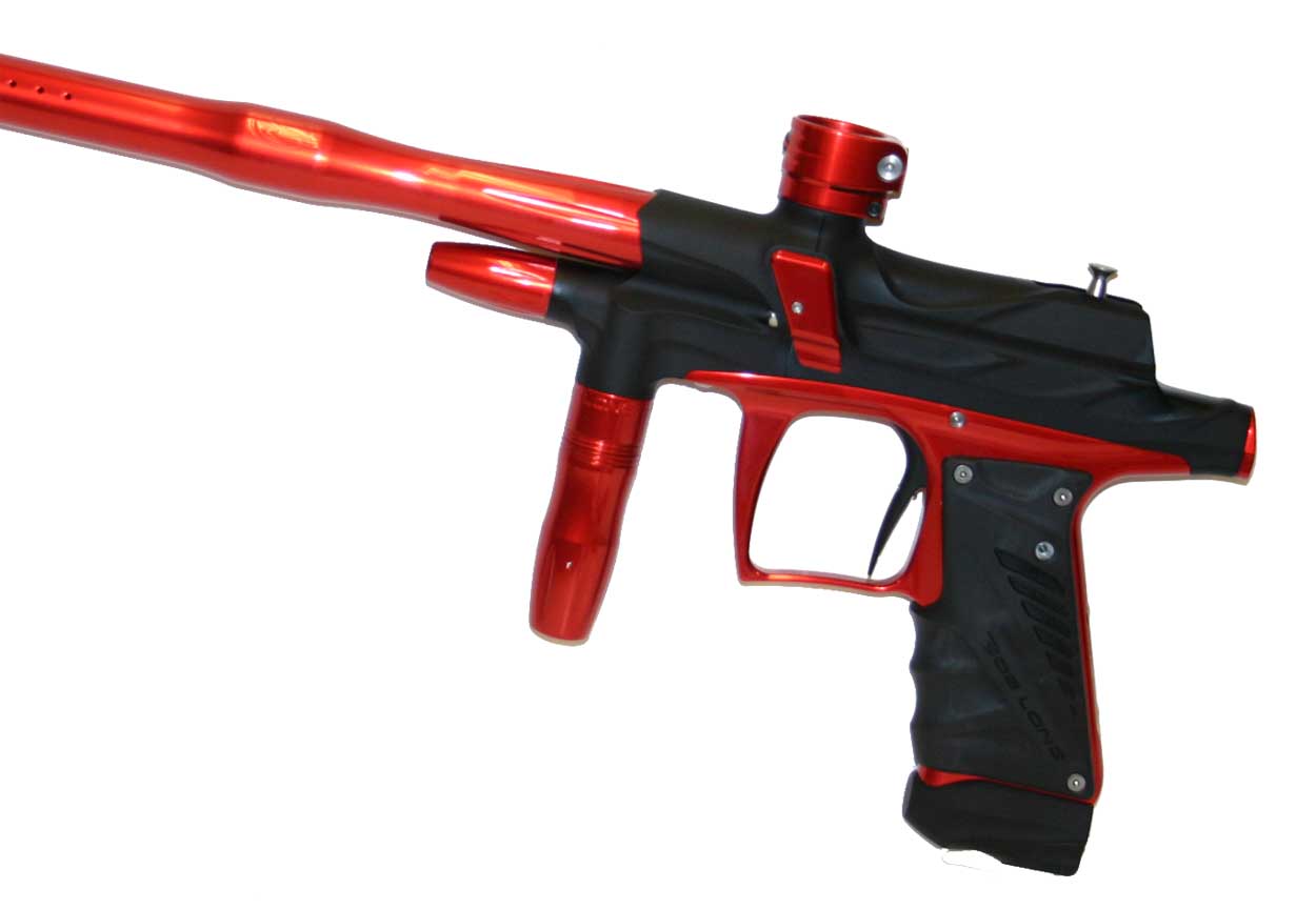 2013 Bob Long Status G6R OLED Intimidator Paintball Gun Black and Red